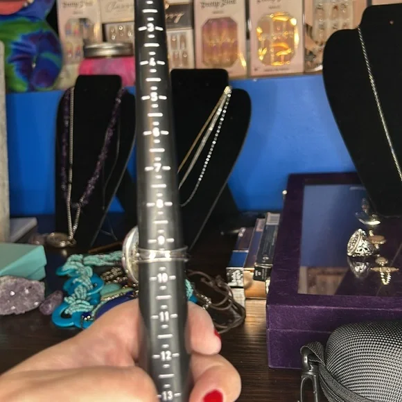 New Monster Vintage Setting Pink Druzy Gemstone Ring Size 9-1/2 - Picture 6 of 6